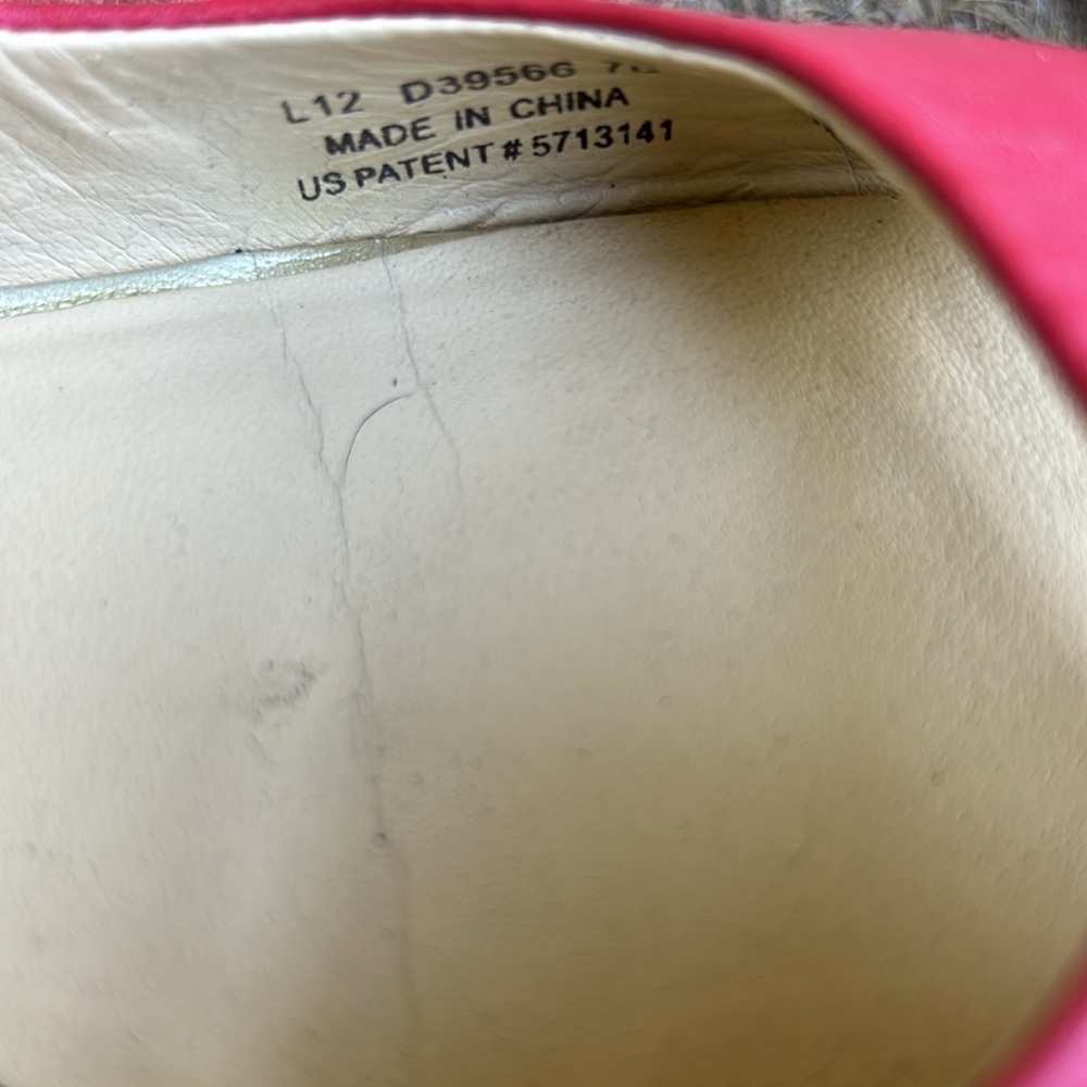 Cole Haan Astoria Open Toe Ballet Flats Size 7 in Cherry Tomato Red - Picture 8 of 10